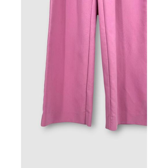 Abercrombie & Fitch Pink Wide Leg Pleated Trousers High Rise Tailored Size 27/4L - Picture 3 of 8